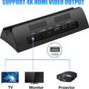 TV Dock Station for Switch, Replacement for Official Dock Set. Supports 4K HDMI Output with 15V/2.6A Power Adapter and HDMI Cable