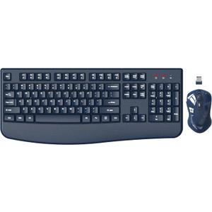 Wireless Keyboard and Mouse Combo, EDJO 2.4G FullSized Ergonomic Computer Keyboard with Wrist Rest and 3 Level DPI Adjustable Wireless Mouse for Windows, Mac OS Desktop/Laptop/PC(Galaxy Blue)