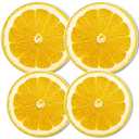 Round Gas Stove Burner Covers Set of 4,Funny Yellow Lemon Print Electric Stove Burner Covers,8 Inches and 10 Inches, Metal Stove Top Cover Cooktop Decorative