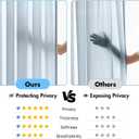 MIULEE Light Blue Privacy Sheer Curtains that Let Light in 84 Inches Long Non-See-Through Semi Sheer Curtain Light Filtering Window Curtains Drapes for Living Room Bedroom 2 Panels Set 42 X 84