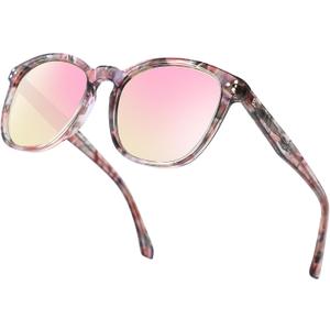 Polarized Sunglasses For Women UV - Protection Womens Trendy Fashion Large Shades With Acetate Frame BC2110