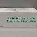 Konideke F20T12/WW 20 Watt Soft Warm White, T12 Fluorescent Tube Light Bulb 20W 24 Inch, 2Ft F20T12/DSW/RP Replacement for F20T12 F20T12KB/ECO/RVL F20T12KB/ECO F20T12/SPX30 1250Lm G13 4 Count