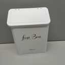 Sealegend Magnetic Lint Bin for Laundry Room with Dryer Lint Brush, Wall Mounted Metal Can with Lid for Dryer, Space-Saving Laundry Organization and Storage, White