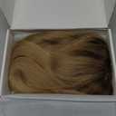 Ombre Light Brown 16inch Human Hair Wigs for Women Shoulder Length Layered Real Hair Wig with Natural Look and Bangs