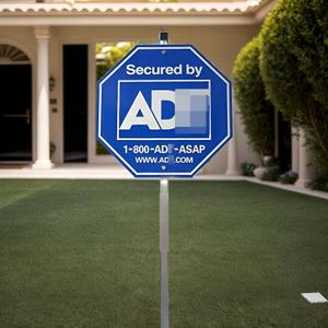 SACLMD28" AD Safety Signs - Heavy Duty Yard, (Aluminum Craftsmanship) Site Safety Signs with Stake, Blue Reflective Coating