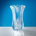 Celebrations by Mikasa Blossom Crystal Vase 12 Inch - Sculpted Flower Design for Fresh Bouquets, Home Decor, Centerpieces - Traditional and Contemporary Style