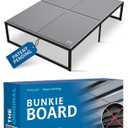 Meliusly Premium 10mm Bunkie Board Full Size (54x75'') Patent Pending Low Profile Bed Board Design - Breathable, Noise Minimizing, Moisture Resistant Bunkieboards, Low Profile Bed Support