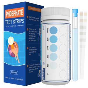 Phosphate Test Kit - Pool Phosphate Test kit-50 Counts Phosphate Test Strips for Swimming Pool, Spa, Hot Tub,Aquarium,Fish Tank- Phosphate Test kit for Freshwater,Saltwater Testing