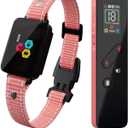 Cat Training Collar Cat Bark Collar with Remote Electric Cats Shock Collar 3300FT IP67 Waterproof 3 Training Modes Beep Vibration Shock Mode Top Meowing Effective for Bad Behavior Rose Pink