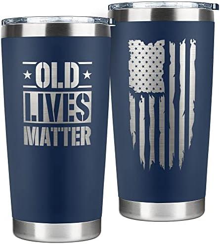 KATLADIZ Gifts for Men - Fathers Day Gift for Dad, Grandpa, Uncle, Husband - Anniversary, Birthday, Christmas Gifts for Men, Him - Funny Mens Gift Ideas Unique - 20 Oz Stainless Steel Navy Tumbler
