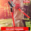 TABOR TOOLS GG12A Anvil Lopper with Compound Action, 30 Inch Tree Trimmer, Thick Branch Cutter with 2 Inch Cutting Capacity, Chops Thick Branches with Ease., GG12E Compound Action Anvil