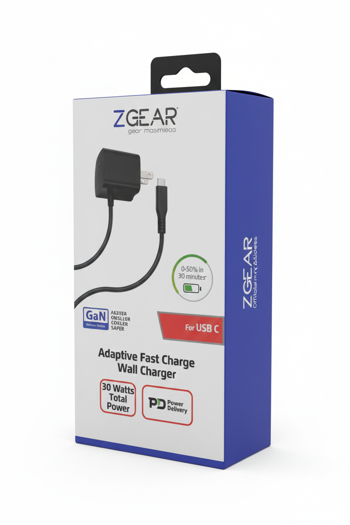 ZGEAR Adaptive Fast Charge Wall Charger 30 Watts