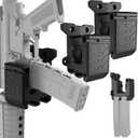 Upgraded Gun Wall Mount for 223/5.56 Rifle, Double Pmag Quick Defense Mount Wall Rack Gun Accessories Ar Wall Mount with Gun Holder Solid Strong Withstand 300Lbs of Tension