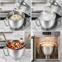 Stainless Steel Mixer Bowl Fit for KitchenAid Artisan&Classic Series 4.5-5 QT Tilt-Head Stand Mixer, Mixing Bowl with Comfortable Handle