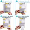 1.2 Gallon Flap-Tie Mini Trash Bags 125 Count Small, Leak Proof and Tear Resistant Garbage Bags for Bathroom, Kitchen, Office, Car, and Travel Durable Plastic Bin Liners, Clear