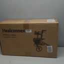 Rollator Walkers for Seniors-Folding Rollator Walker with Seat and Four 10inch Wheels-Medical Rolling Walker with Comfort Handles and Thick Backrest-Lightweight Aluminium Frame and Basket