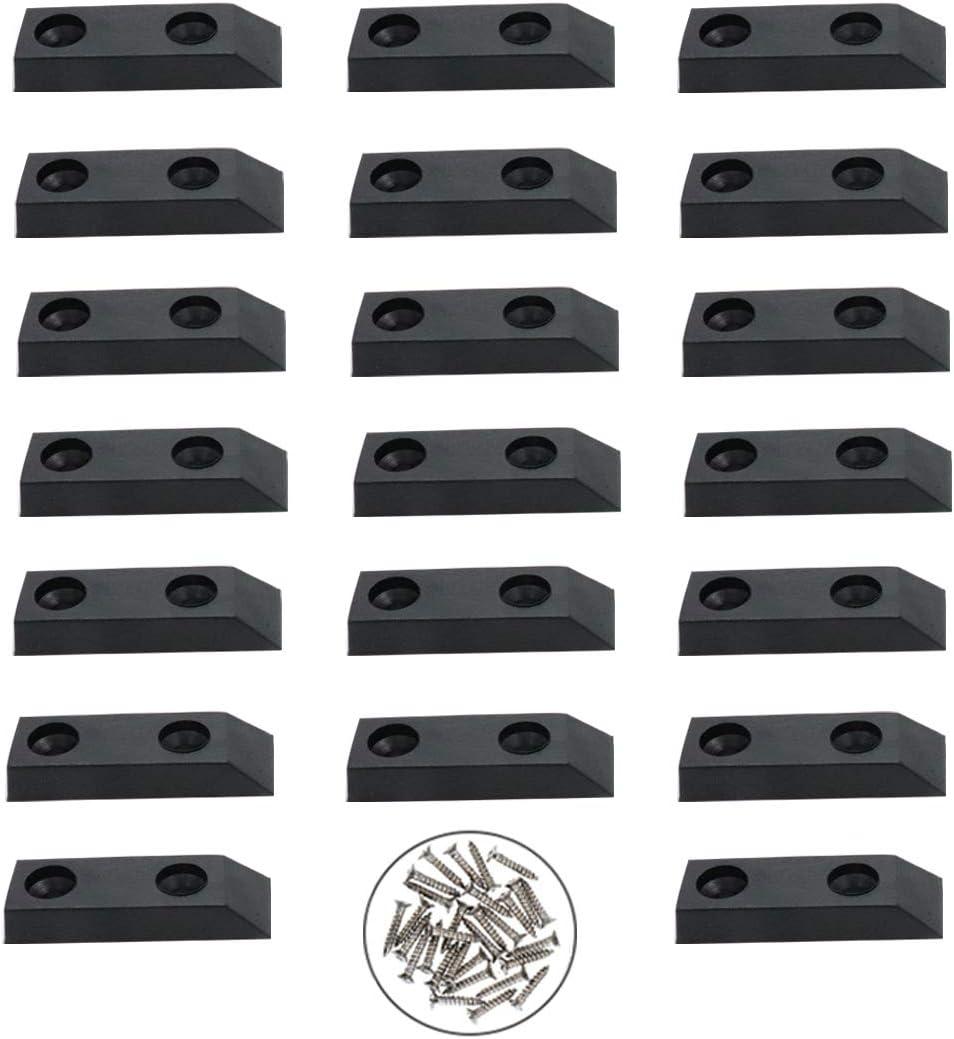Luomorgo Rectangular Rubber Feet Bumpers 1.57x0.59x0.28 inch 20pcs