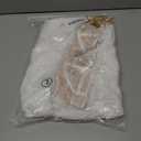 Women 2Pcs Lingerie Set Lace See-Through Sleeveless Camisoles High Waist Long Skirts with Chain Sleepwear (White, L)