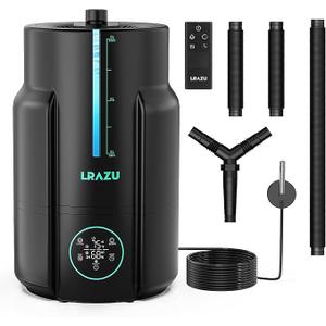 6L/1.6 Gal Reptile Fogger Humidifier, Misting System for Reptiles with Extendable Targeting Hose, 400 mL/h Plants Humidifier with Precise Temp & Humidity Probe for Grow Tent, Greenhouse, Growers