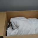 Ubauba Goose Feather Down Fiber Comforter King Size - White Fluffy Duvet Insert King - All Season Luxurious Hotel Bedding Comforter with Ultra Soft 100% Cotton Cover, 106 x 90 Inch