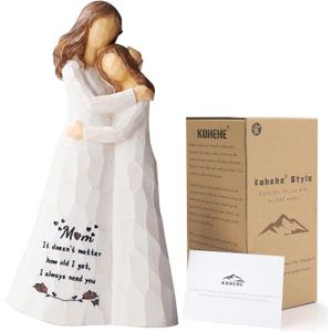 Kohehe Gifts for Mom, Mom Birthday Gifts from Daughter, 5.5" Handmade Figurine Gift for Mama Mother, Meaningful Moms Gift Ideas for Mothers Day, Birthday, Valentines Day, Christmas