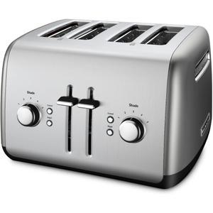 KitchenAid 4-Slice Toaster with Manual High-Lift Lever - KMT4115, Contour Silver