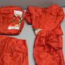 Horaldaily 4PCS Christmas Dining Chair Covers,Watercolor Red Poinsettia Stretch Removable Washable Slipcover Chair Protector for Dining Room Home Decor