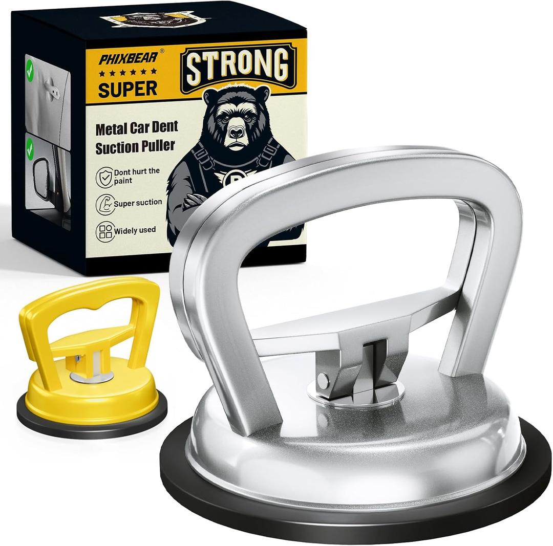 Powerful Metal Car Dent Suction Puller 2pcs, Aluminum dent Remover Tool for car,Paintless Dent Repair Durable Strong Suction Pad for Car Garage Door, Bumper, Glass Fridge