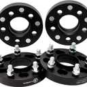VLAOSCHI Black Forged 5x115 Hubcentric Wheel Spacers 1 Inch with 14x1.5 Studs 71.5mm Hub Bore Compatible with Dodge 5 Lug for 2009-2022 Challenger | 2006-2022 Charger | 2005-2008 Magnum - Pack of 4