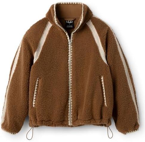 UGG womens Nikia Crochet Uggfluff Jacket, L