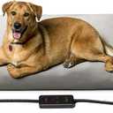 Toozey XL Pet Heating Pad, Waterproof & Chew Resistant, 6 Temp Settings with Timer, 47x28 in for Dogs & Cats (Grey)