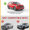 Tuyoung 300lbs Lockable Roof Rack Cross Bars Compatible with Hyundai Santa Fe 2013 2014 2015 2016 2017 2018 (with Flush Side Rails) Aluminum Roof Rails Crossbars Bars Rooftop Cargo Carrier Luggage