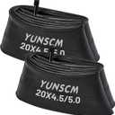 2-PCS 20" E-Bike Tubes 20x4.5 20x5.0 AV32mm Premium Butyl Rubber Inner Tubes 20" x 4.5" 20" x 5.0" Compatible with 20 X 4.5/5.0 Bike Bicycle Fat Tire Tubes Schrader Valve