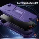 FIWWAT Protective Case for Nintendo Switch 2 (2025), TPU Middle Frame & PC Front Protector 360 Protection, Non-Slip Ergonomic Grip, Shockproof & Anti-Scratch Shell Cover , Purple