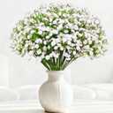20 Pcs Real Touch Babys Breath Artificial Flowers, White Fake Flowers Baby Breath Flowers Artificial Bulk with Stems Decorations for Vase Wedding Party Garden Home Decor Centerpiece Arrangements,20 Pcs, White
