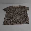 Blooming Jelly Womens Leopard Print Tops Short Sleeve Round Neck Casual T Shirts Tees XL