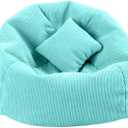 Doll Car Seat Compatible with Labubu, Handmade Bean Bag Chair for 5.9-6.7 inch Doll, Anti-Slip Bottom, Cute Doll Accessories for Display, Fans&Collectors Gifts, Durable Corduroy Fabric (Lake Green)