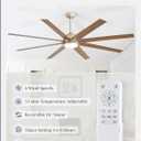 Fanbulous Ceiling Fans with Lights, 72 inch Large Ceiling Fan with Light and Remote, Champaign Gold Ceiling Fan for Living Room Patio, 6 Speeds, Reversible Quiet DC Motor, 3 CCT, Bi-color 8 Blades