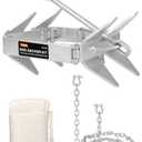 OULEME 25 LB Box Anchor Kit with 100 FT Nylon Rope & Anchor Chain, Boat Anchor Kit for Boats Up to 40 FT, Ideal for Offshore & Sport Boats, Pontoon, Fishing, Bass Boats and Cabin Cruisers