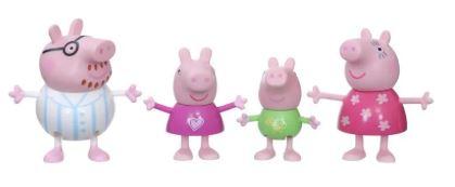 Peppa Pig Peppa's Adventures Peppa's Family Bedtime Dolls 4-Pack in Pajamas, Ages 3 and Up