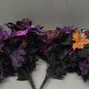 Alupssuc 2 Bundles 22 Heads Large Artificial Halloween Flowers, Fake Flower Arrangement with Spider&Eyeball Decoration, Faux Floral Bouquet for Home Party Decor in Table Centerpieces, Purple&Black