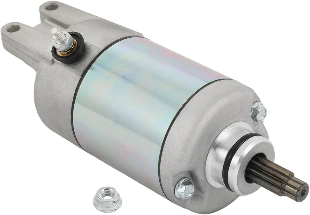Starter Replacement for Honda ATV TRX500FA FourTrax Foreman Rubicon 2001-2014, TRX500FGA 2004-2008, TRX500FPA FourTrax Rincon GPS 2009-2014, 31200-HN2-A01 31200-HN2-003 SMU0314, Silver