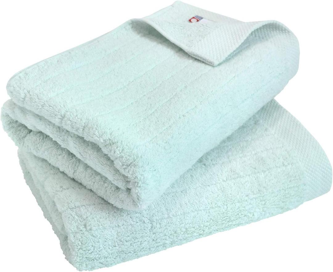 Towel, 6 Piece Bath Towel Set, Japanese Towels, Quick-Dry Towel, Soft and Highly Absorbent, Air&Thin, Mist Blue