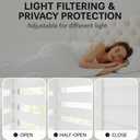ShadesU Cordless Zebra Blinds – Light Filtering Dual-Layer Window Shades for Privacy (White Color) (Maximum Height 72") (Width 31.5")