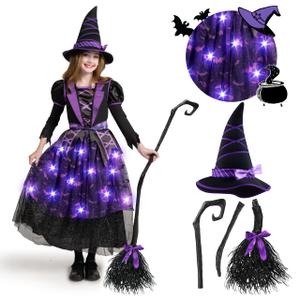 Halloween Witch Costume for Girls - Kids Halloween Costume Size L