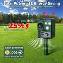2026 Upgraded Solar Animal Repellent, Cat Repellent Outdoor, Squirrel Repellent, Deer Repellent Devices, Ultrasonic Pest Repeller Dog, Raccoon, Skunk, Rabbit, Rodent, Waterproof, Motion Detection