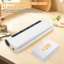 Vacuum Sealer Machine for Food,Compact Vacuum Sealer for Food, Digital Timer, Moist/Dry, with 20 Vacuum Bags
