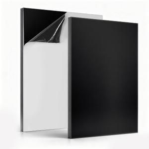 2Pcs Aluminum Composite Panel 5/32" Thicker Brushed Black Sheet 36" x24“