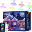 JOH Permanent Outdoor Lights, 100FT RGB+IC Smart LED Outdoor Lights with App/Remote Control, DIY Scene Modes Lighting & IP67 Waterproof, Eaves Light for Christmas, Holiday, Daily Decorations