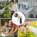 Garden Hose Nozzles 9 Adjustable Patterns Hose Spray Nozzle Heavy Duty Metal Hose Nozzle Spray Slip Resistant Water Sprayer for Cleaning/Watering Lawn Garden/Pets Shower/Car Washing